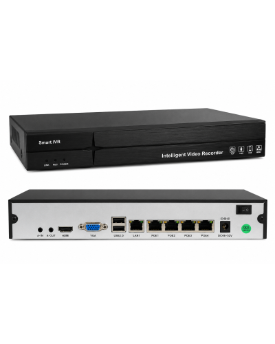 NVR Hikvideo 4CH с PoE
