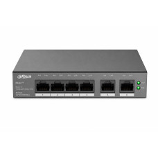 Коммутатор сетевой PoE DAHUA 34 160 DH-CS4006-4GT-60 (2xUpLink 1Gb/s, 4xPoE 1Gb/s. 12 Gbps) 60W